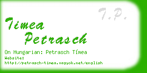 timea petrasch business card